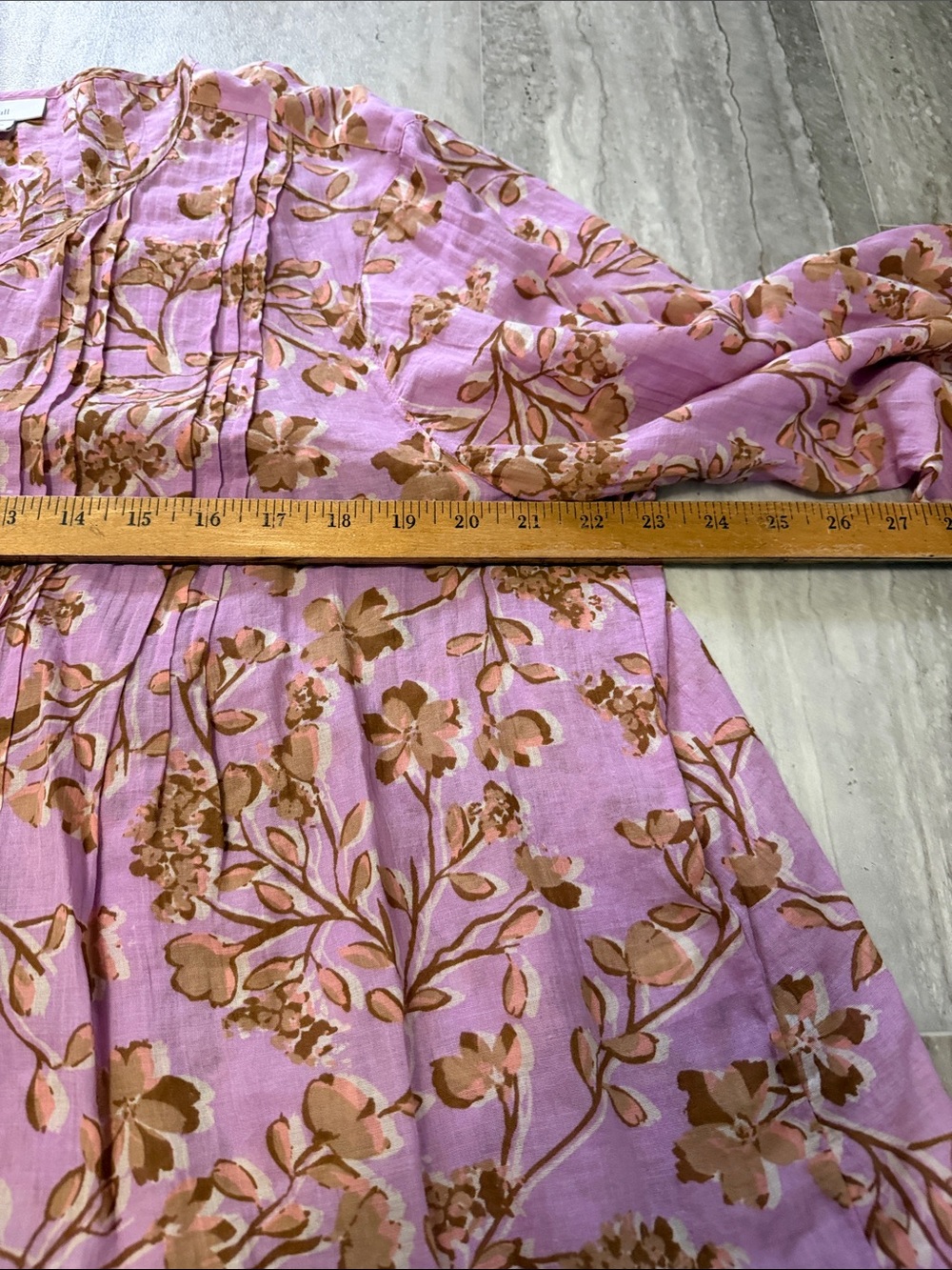 Women's Pink Floral Button-Front Blouse J. Jill XL - Picture 3 of 4